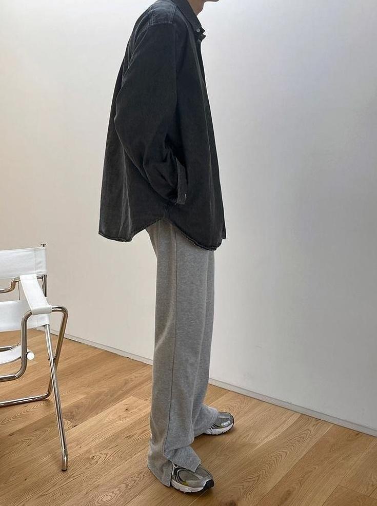 Relaxed Fit Wide Leg Casual Pants