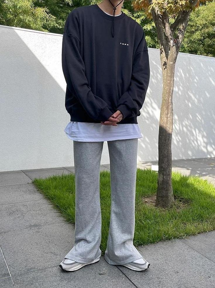 Relaxed Fit Wide Leg Casual Pants