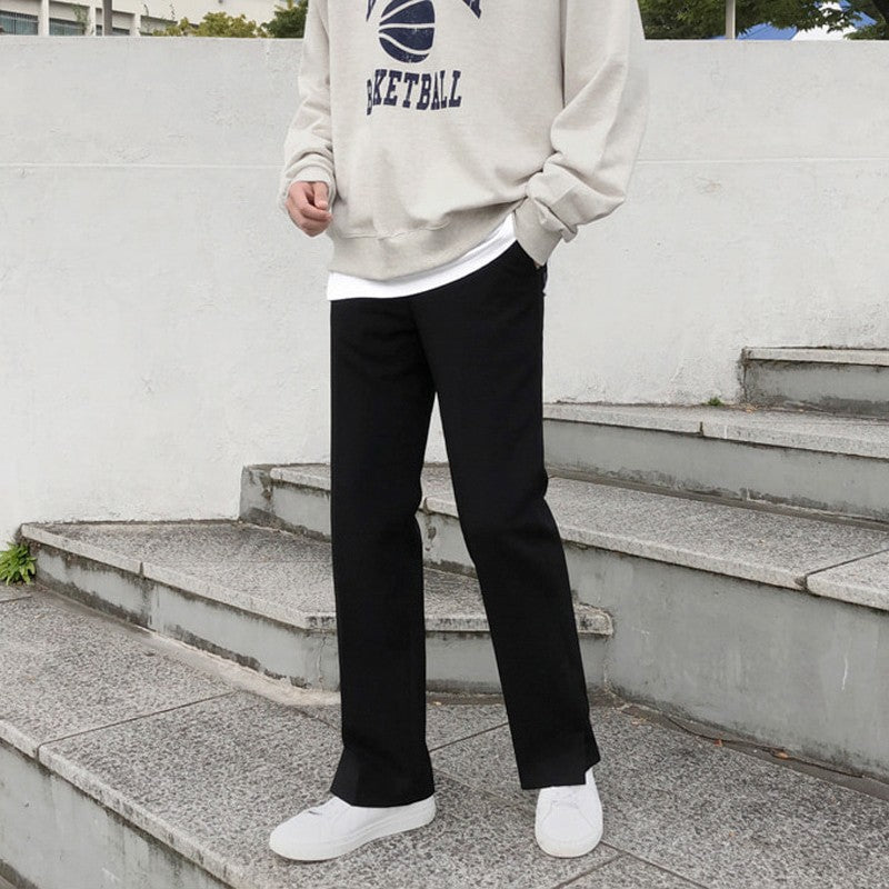 Relaxed Fit Wide Leg Trousers