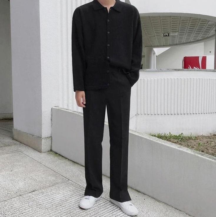 Relaxed Fit Wide Leg Trousers