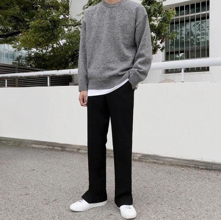 Relaxed Fit Wide Leg Trousers