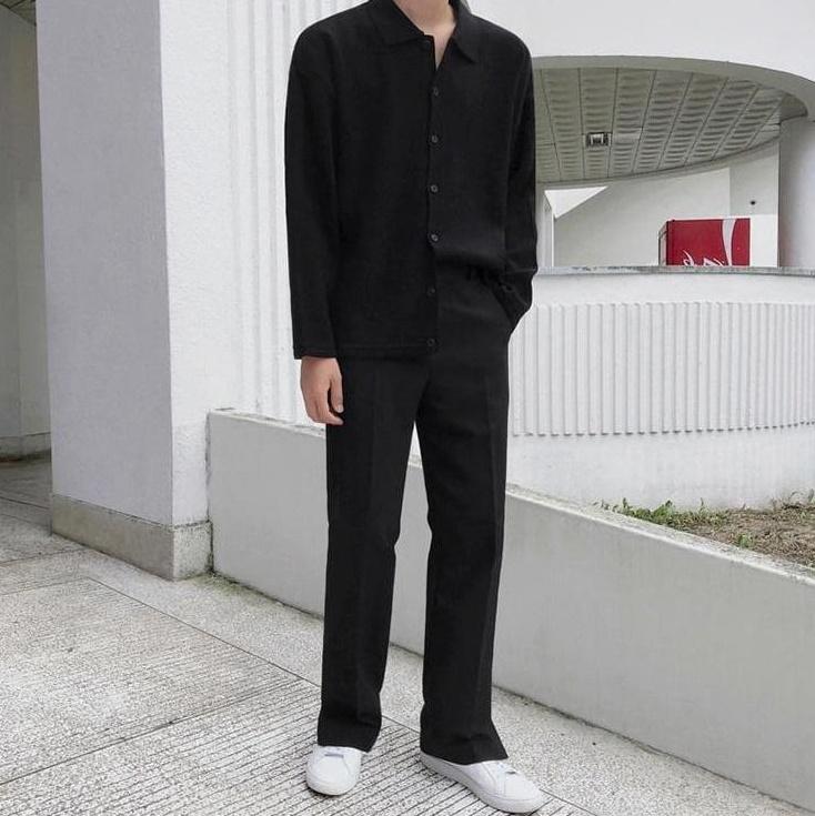 Relaxed Fit Wide Leg Trousers