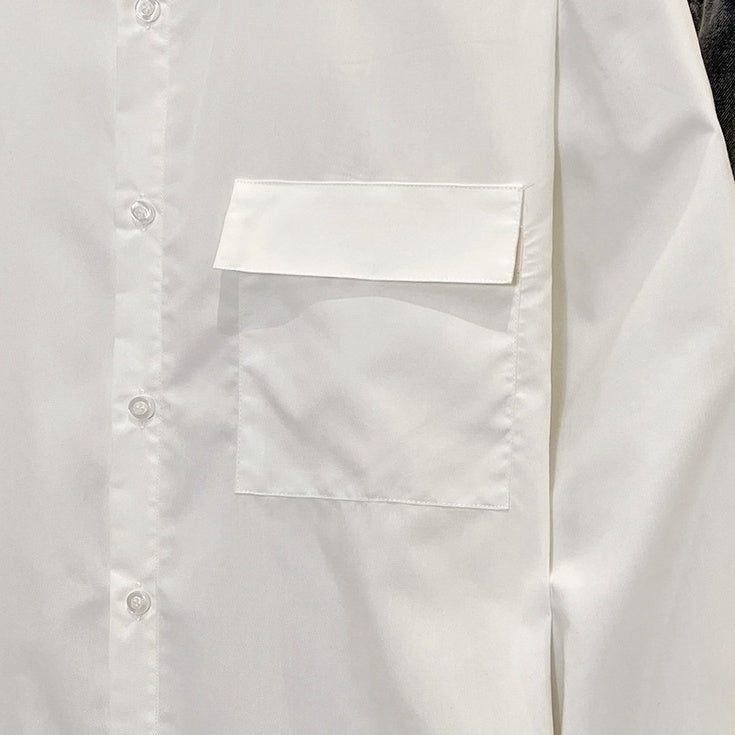 Relaxed Fit Wrinklefree Casual White Shirt