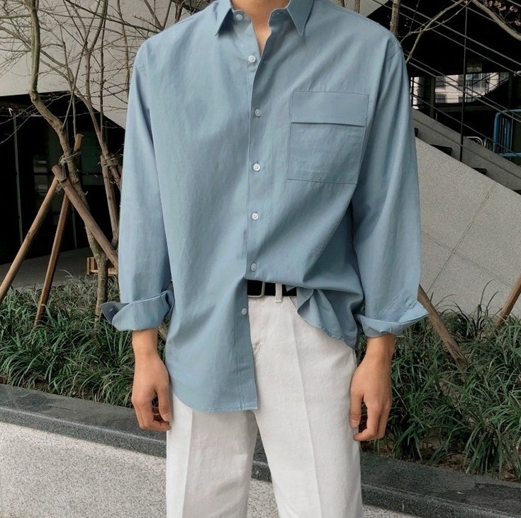 Relaxed Fit Wrinklefree Casual White Shirt