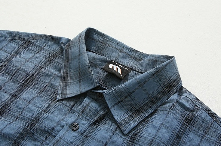 Relaxed Plaid Casual Shirt Trendy Long Sleeve