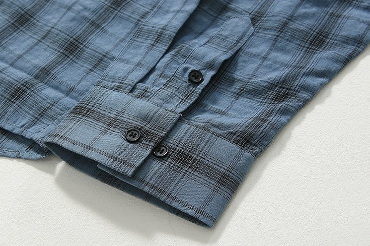 Relaxed Plaid Casual Shirt Trendy Long Sleeve