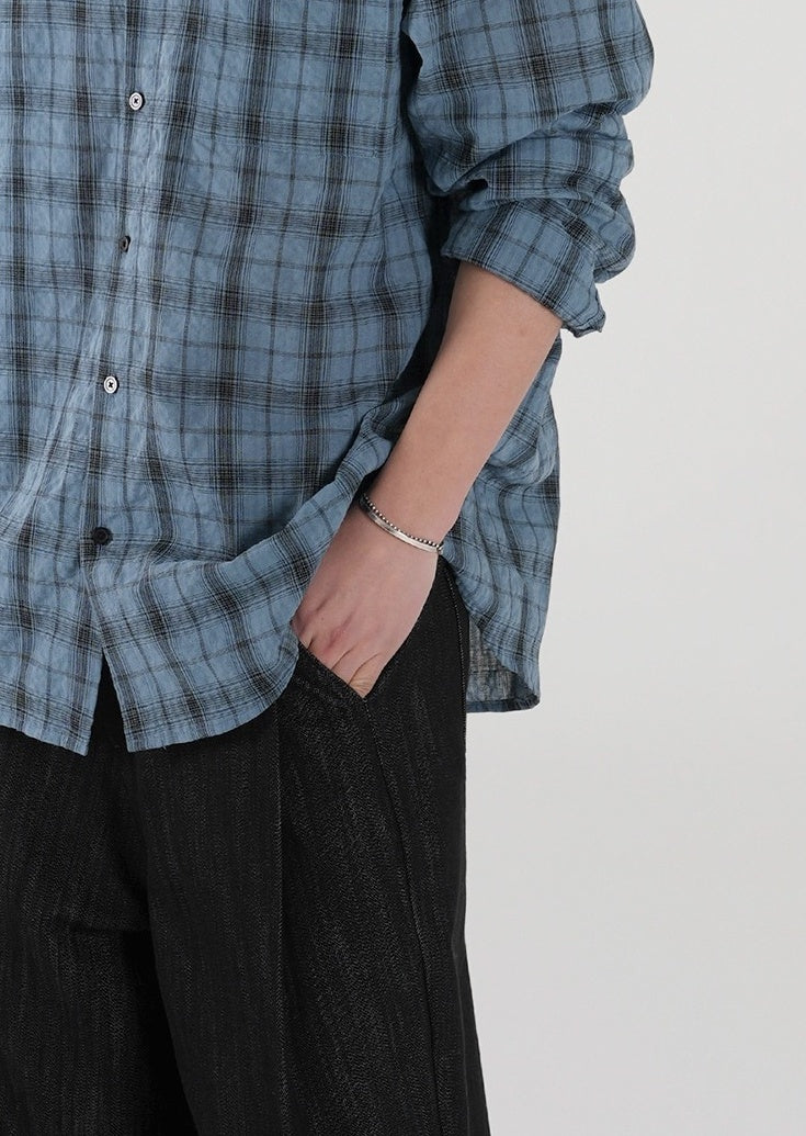 Relaxed Plaid Casual Shirt Trendy Long Sleeve