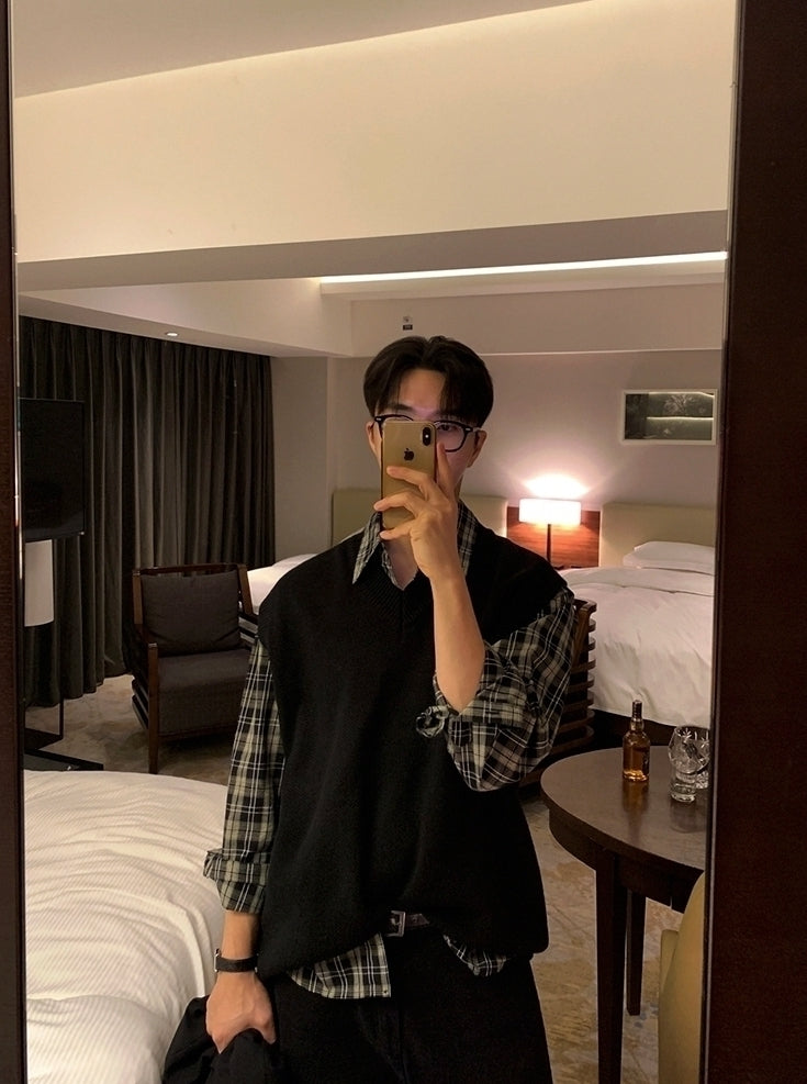 Relaxed Plaid Long Sleeve Casual Shirt