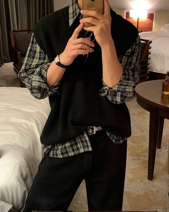 Relaxed Plaid Long Sleeve Casual Shirt