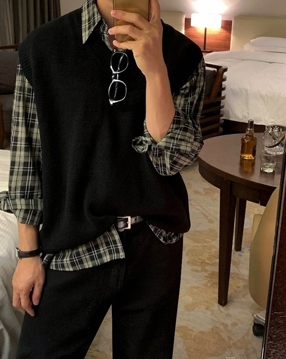Relaxed Plaid Long Sleeve Casual Shirt