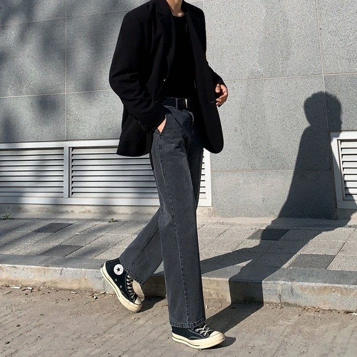 Relaxed Straight Black Vintage Jeans