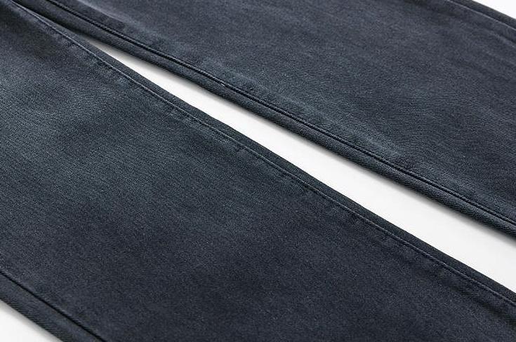 Relaxed Straight Leg Denim Pants
