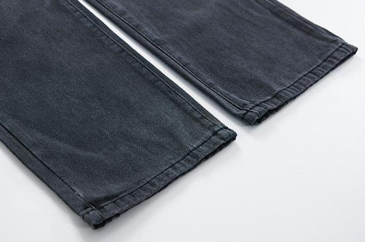Relaxed Straight Leg Denim Pants