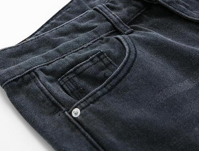 Relaxed Straight Leg Denim Pants