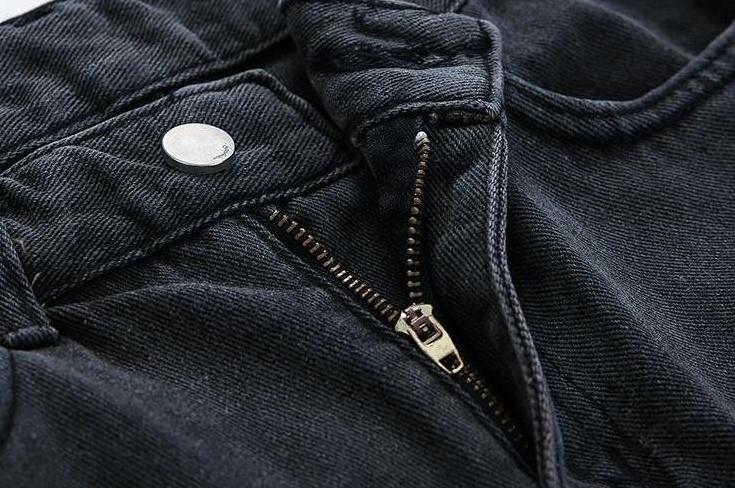 Relaxed Straight Leg Denim Pants