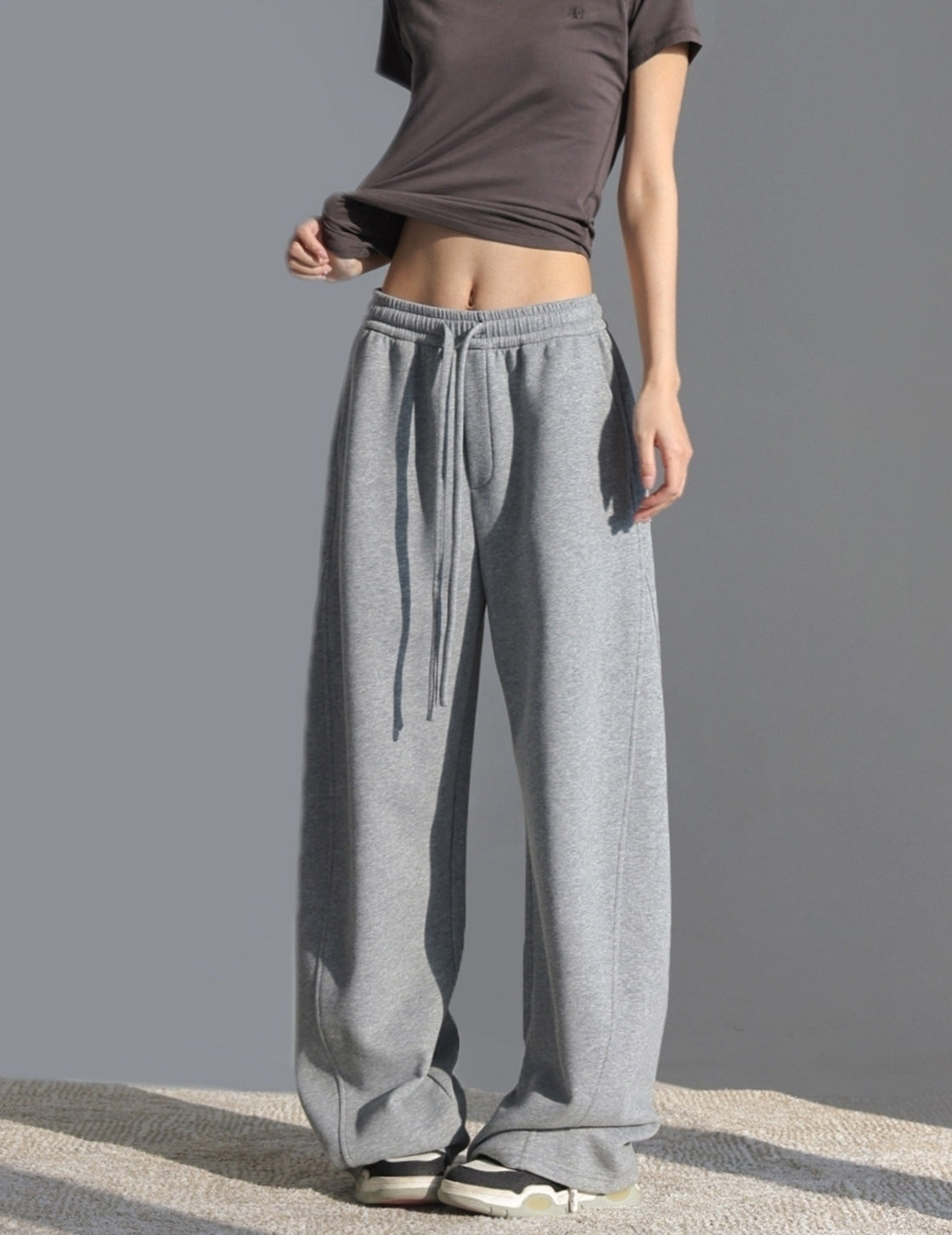 Relaxed Straight Leg Sports Pants
