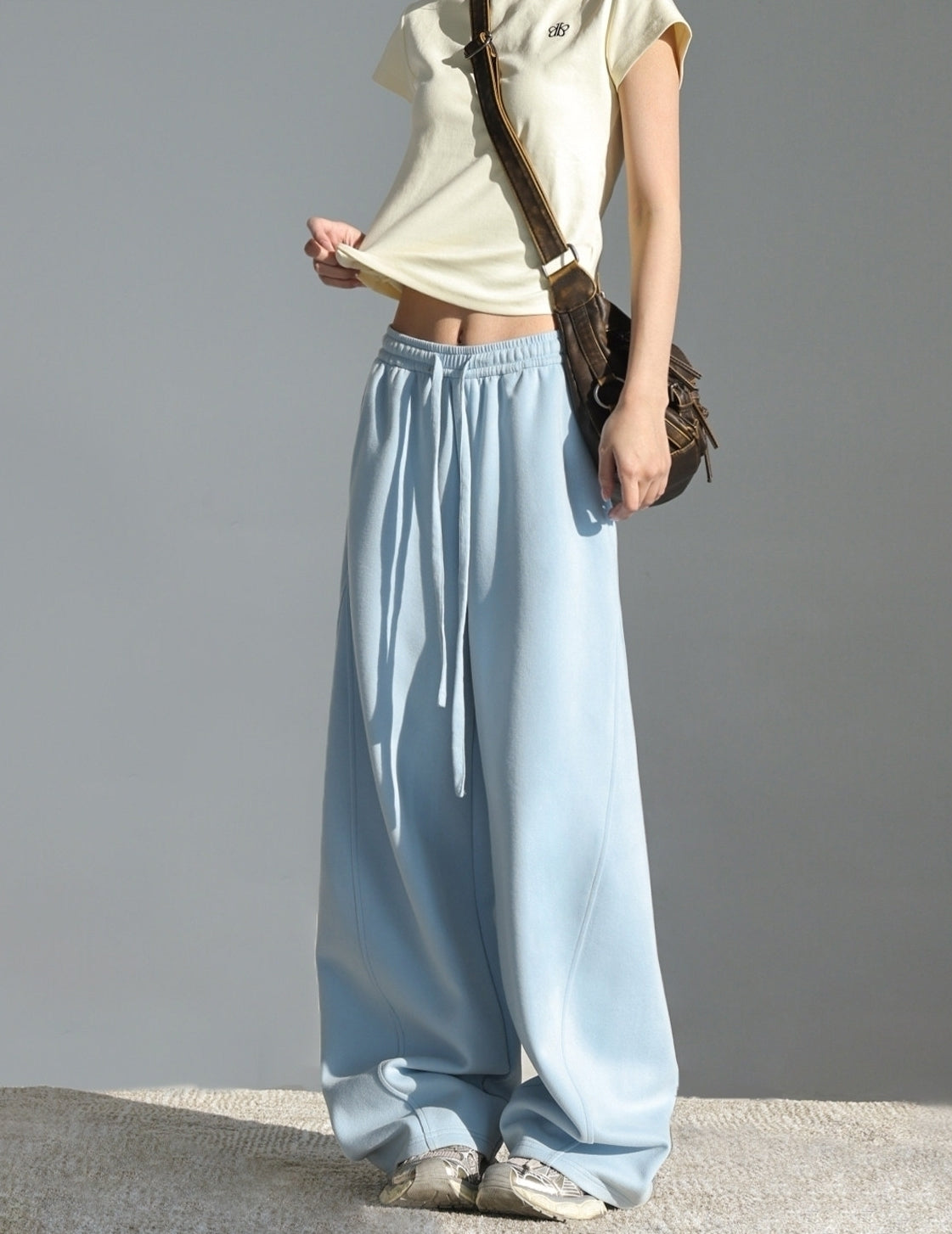 Relaxed Straight Leg Sports Pants