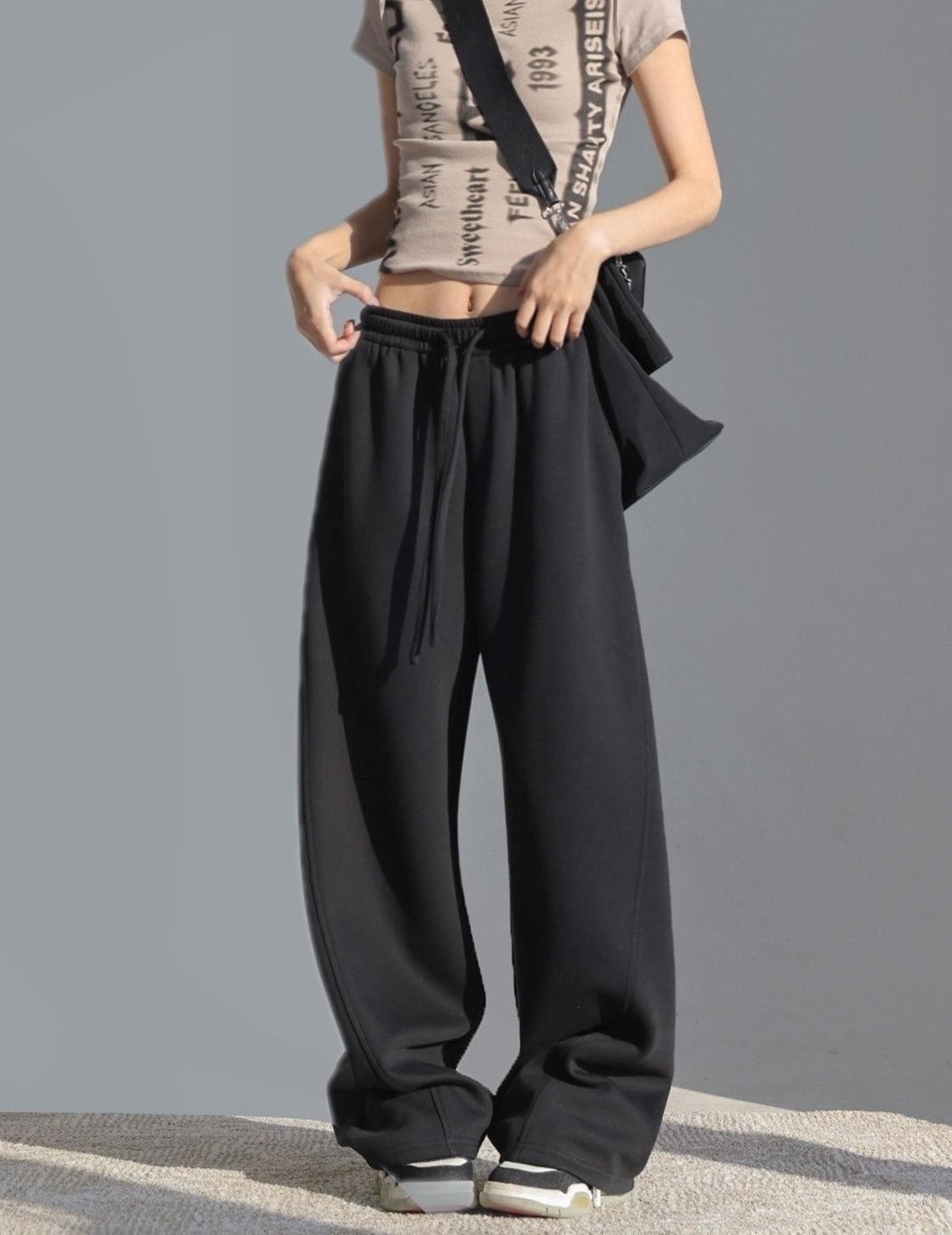 Relaxed Straight Leg Sports Pants