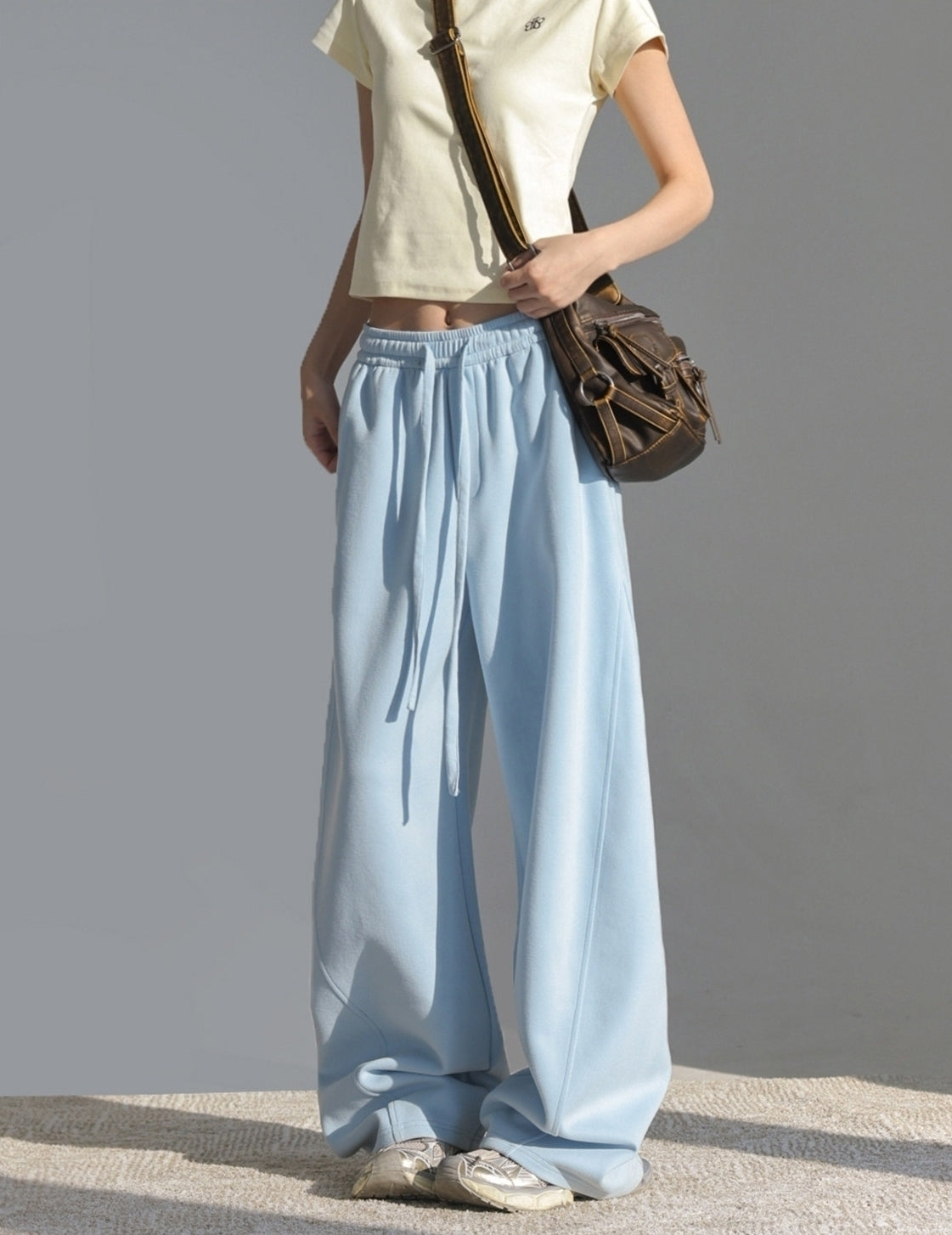 Relaxed Straight Leg Sports Pants
