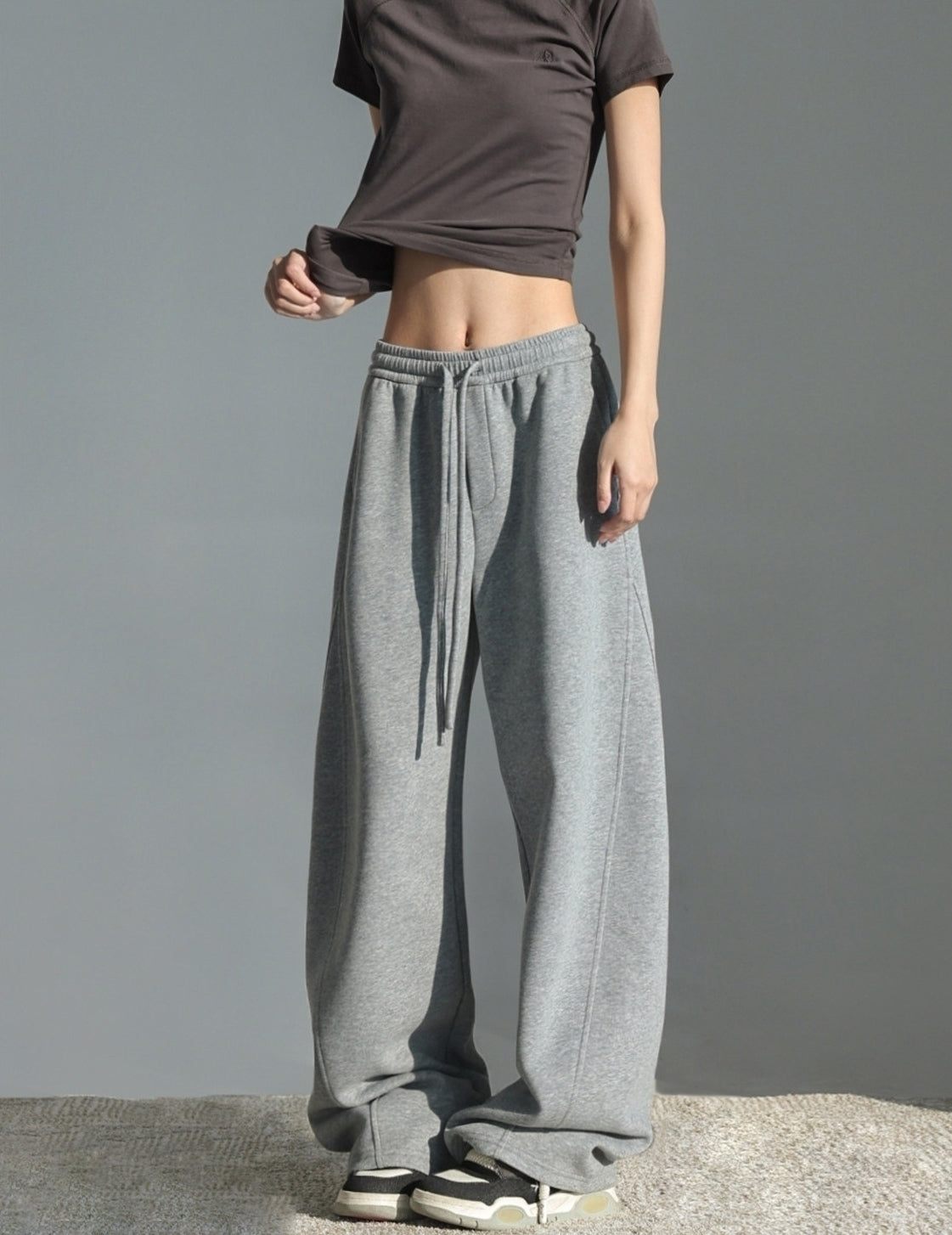 Relaxed Straight Leg Sports Pants
