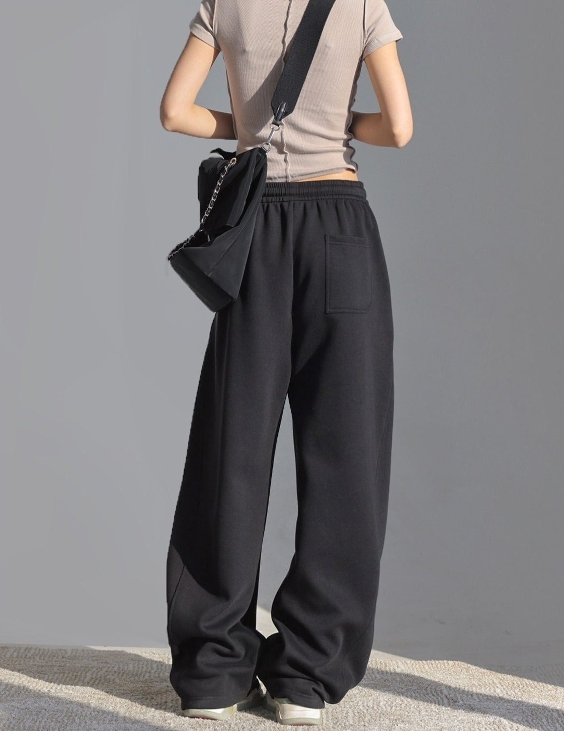 Relaxed Straight Leg Sports Pants