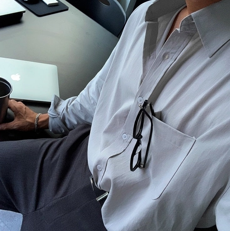 Relaxed Trendy Washed Shirt Jacket