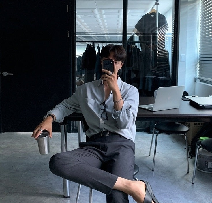 Relaxed Trendy Washed Shirt Jacket
