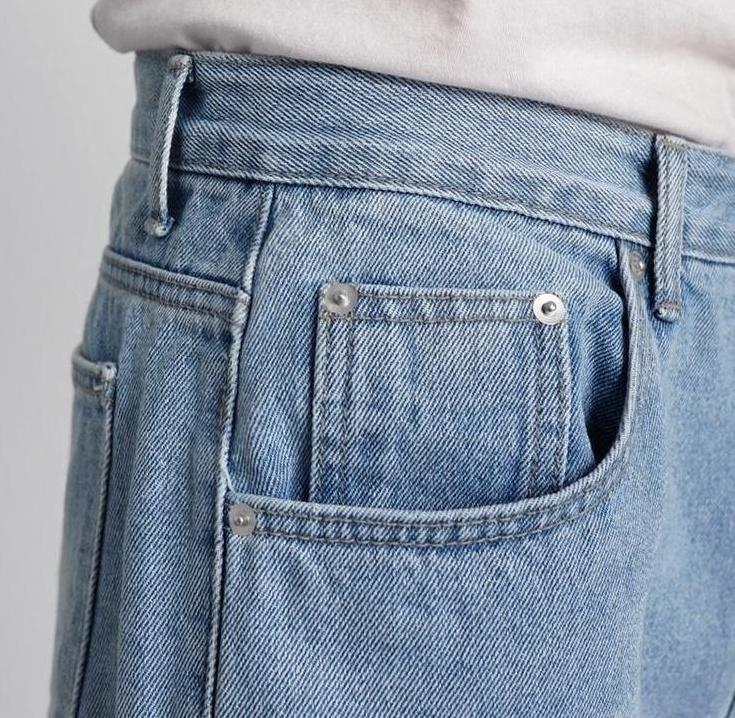 Relaxed Wash Denim Trousers