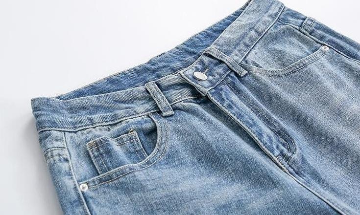 Relaxed Wash Denim Trousers
