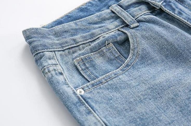 Relaxed Wash Denim Trousers
