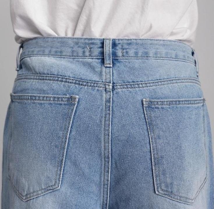 Relaxed Wash Denim Trousers