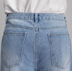 Relaxed Wash Denim Trousers