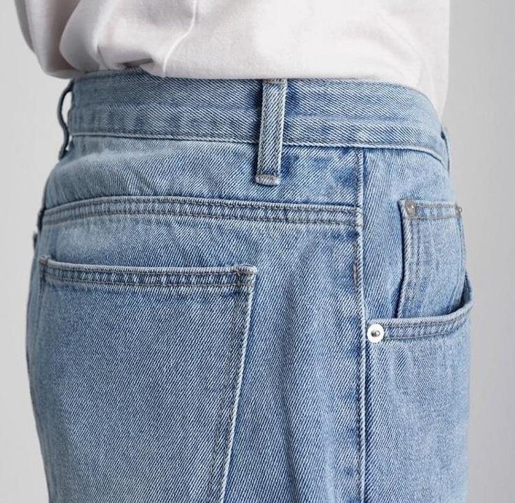 Relaxed Wash Denim Trousers