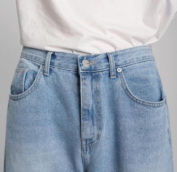 Relaxed Wash Denim Trousers