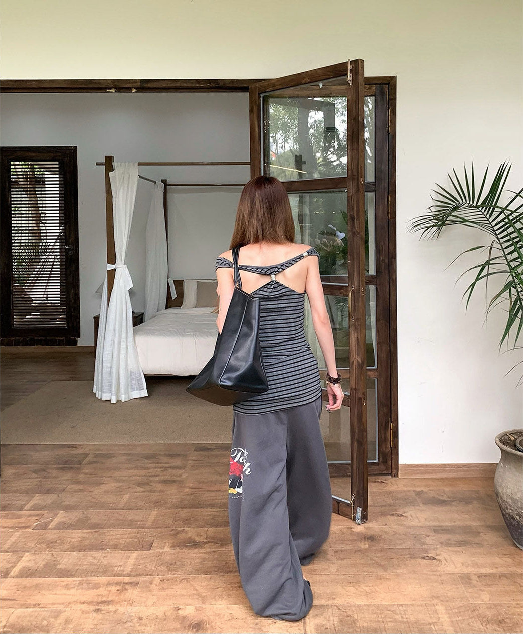 Relaxed Wide Leg Casual Pants