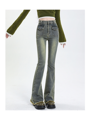 Retro Blue Front Pocket Jeans