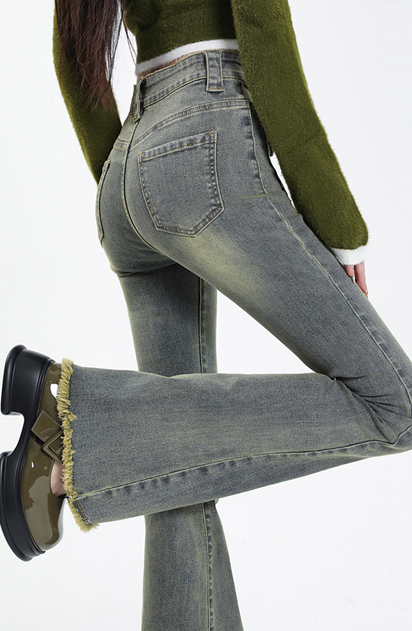 Retro Blue Front Pocket Jeans