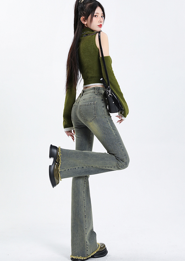 Retro Blue Front Pocket Jeans