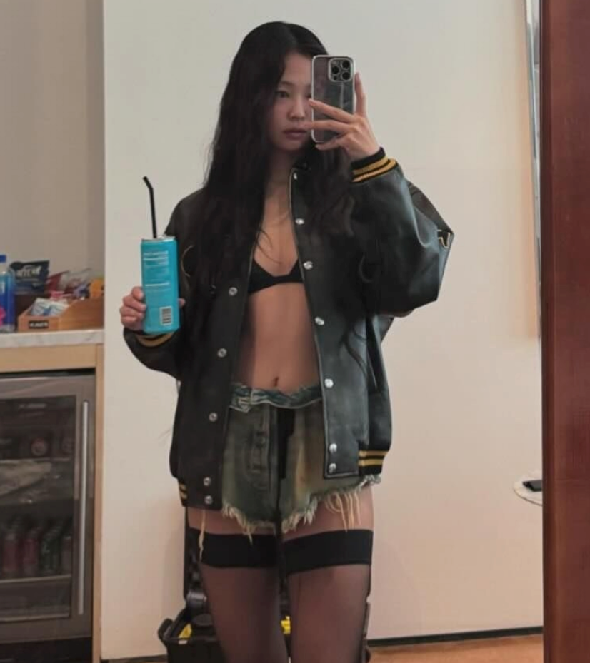 Retro Blue Raw Edge Denim Shorts