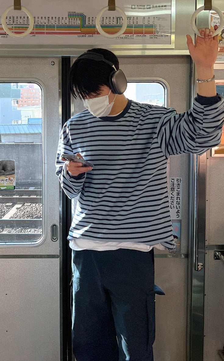 Retro Striped Long Sleeve Top