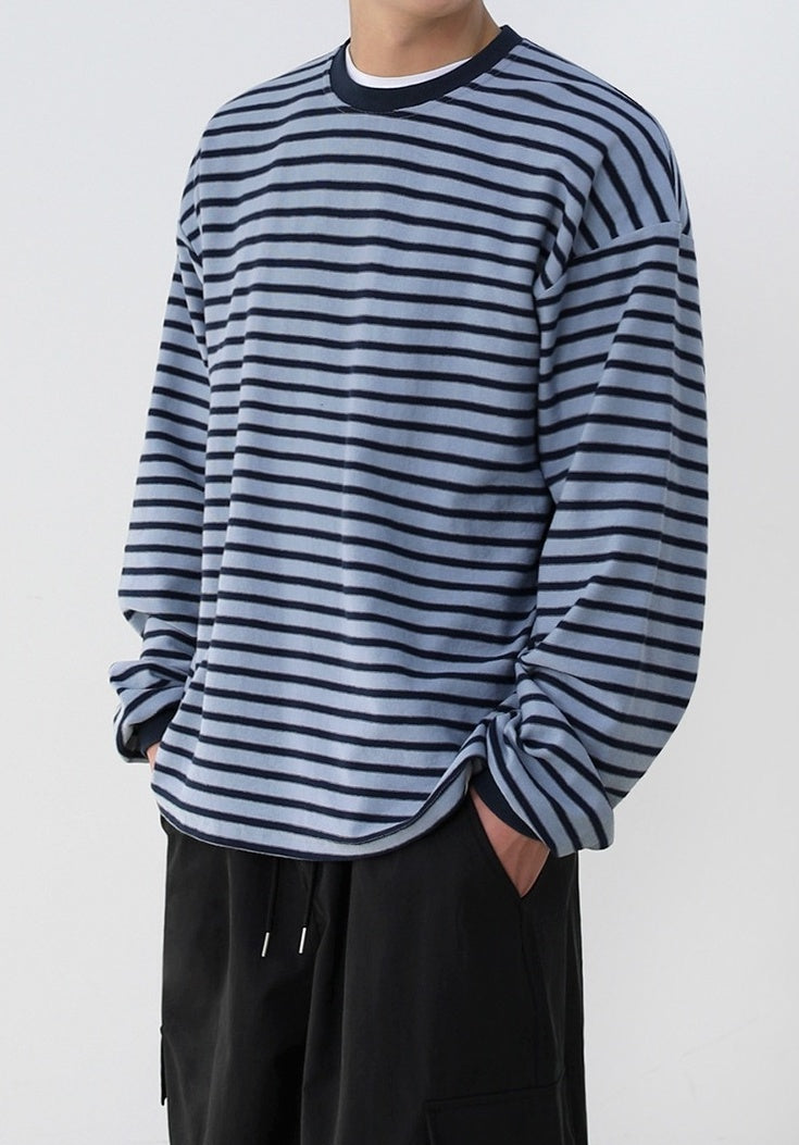 Retro Striped Long Sleeve Top
