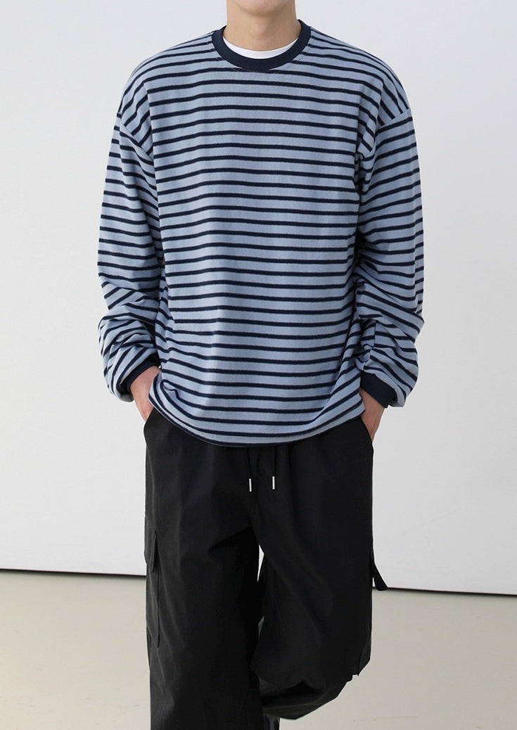 Retro Striped Long Sleeve Top