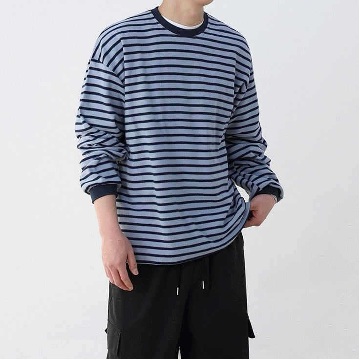 Retro Striped Long Sleeve Top