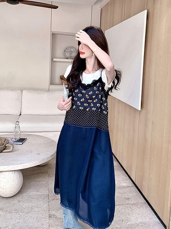 Romantic Floral Lace Trim Casual Camisole Top