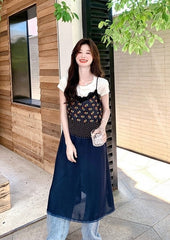 Romantic Floral Lace Trim Casual Camisole Top