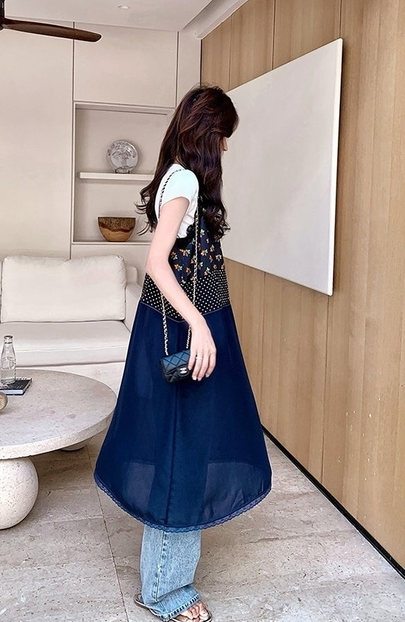 Romantic Floral Lace Trim Casual Camisole Top