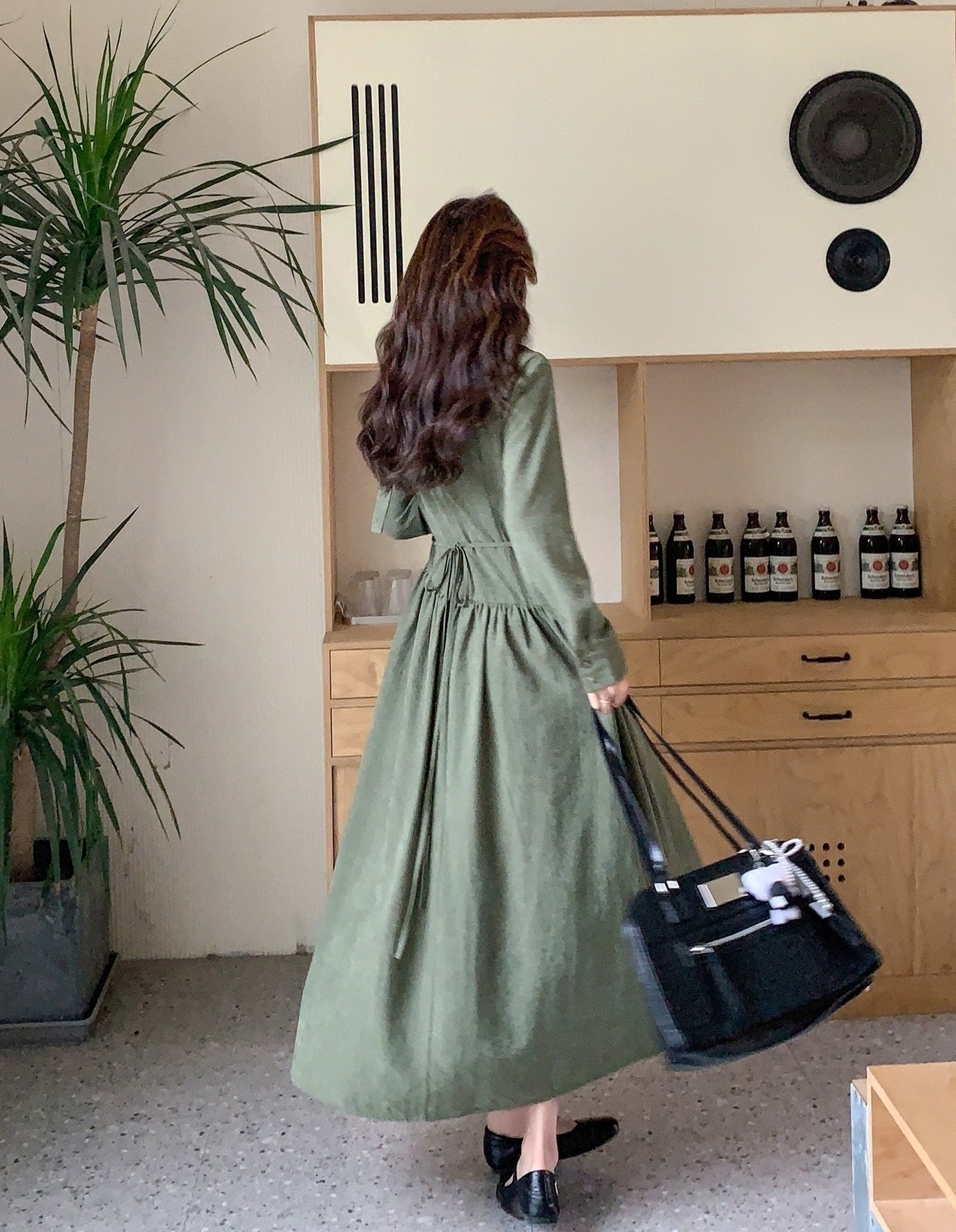 Romantic Flowy Bow Tie Neck Dress