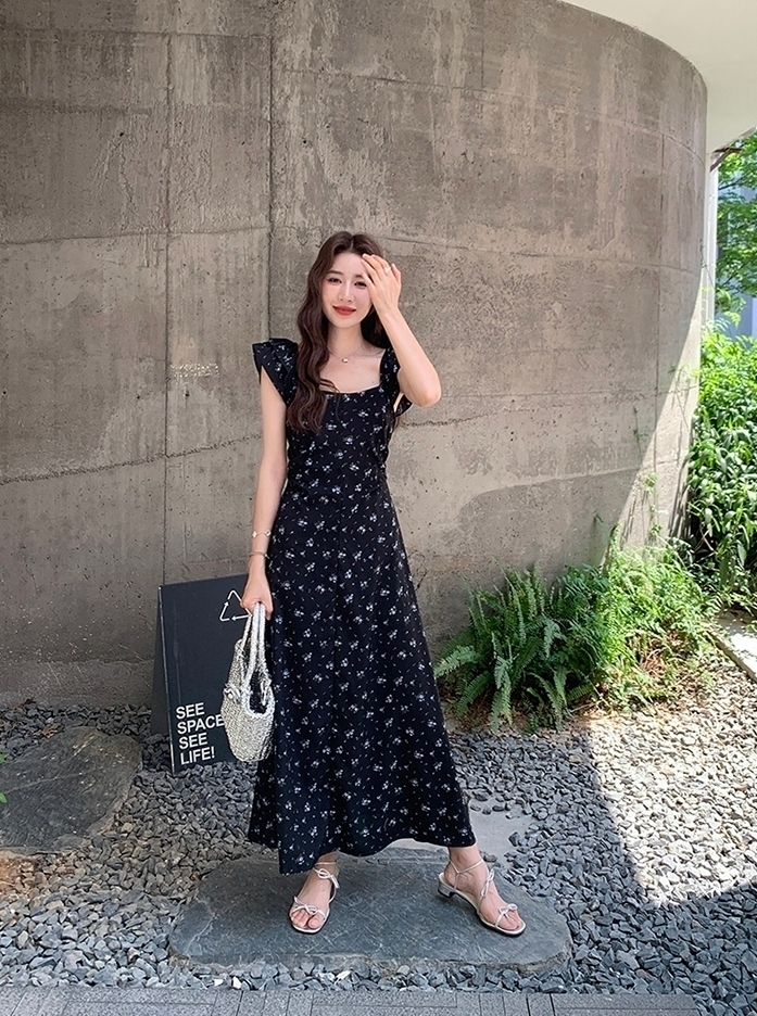 Romantic Vintage Floral Maxi Dress