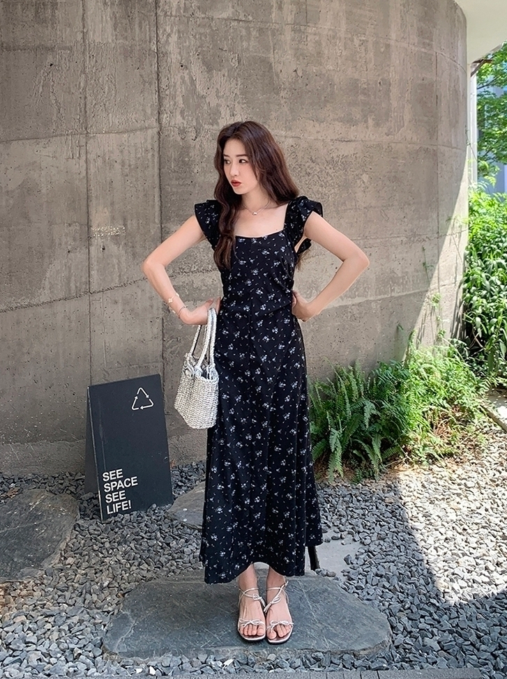 Romantic Vintage Floral Maxi Dress