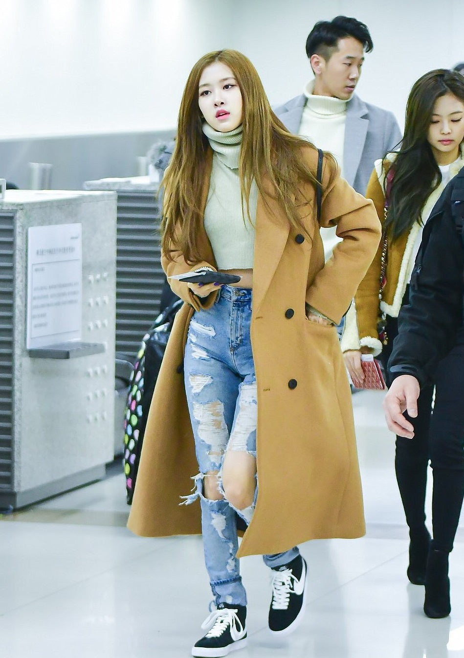 Brown Long Woolen Coat